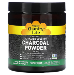 Activated Coconut Charcoal Powder, 500 mg, 5 oz (141.7 g) Bottle