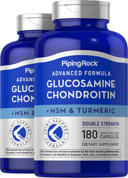 Advanced Double Strength Glucosamine Chondroitin MSM Plus Turmeric, 180 Quick Release Capsules