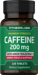 Caffeine 200 mg with Green Tea Extract, 120 Tabs