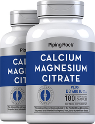 Calcium Magnesium Citrate Plus D Cal 300 mg/Mag150 mg/D3 400 IU 2 x 180 Capsules