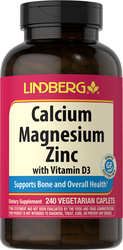 Calcium Magnesium Zinc with Vitamin D3, 240 Caplets
