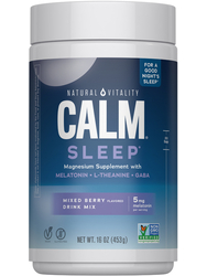CALM Sleep with Melatonin Powder Wildberrys, 16 oz (453 g)