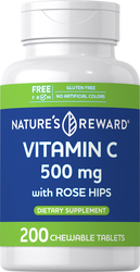 Chewable Vitamin C , 500 mg (per serving), 200 Chewable Tablets