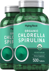 Chlorella Spirulina (Organic), 500 Tablets