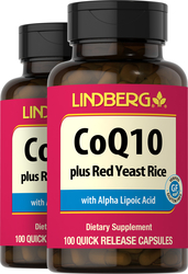 CoQ10 plus Red Yeast Rice, 100 Quick Release Capsules