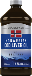 Engelvaer Norwegian Cod Liver Oil (Plain) TEEST, 16 fl oz (473 mL) Bottle