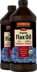 Flax Oil Liquid (Organic), 16 fl oz (473 mL) Bottle