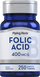 Folic Acid, 400 mcg, 250 Vegetarian Tablets