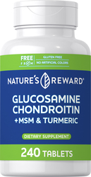 Glucosamine Chondroitin MSM Plus Turmeric, 240 Tablets