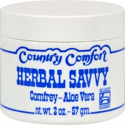 Herbal Savvy Comfrey Aloe Vera Cream 2 oz (57 g) Jar