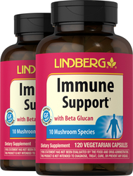Immune Support with Beta Glucan, 120 Vegetarian Capsules, 2  Bottles