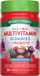 Kids Multivitamin + Probiotic (Delicious Berry Punch), 28 Gummies