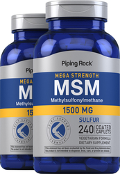 Mega MSM + Sulfur 1500 mg, 1500 mg, 240 Coated Caplets