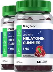 Melatonin (Cherry Pomegranate), 1 mg, 60 Vegan Gummies, 2  Bottles