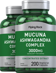 Mucuna Ashwagandha Complex, 3000 mg (per serving), 200 Vegetarian Capsules