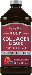 Multi Collagen Liquid (Delicious Mixed Fruit), 16 fl oz (473 mL) Bottle