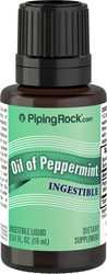 Oil of Peppermint Ingestible 0.51 fl oz (15 mL) Dropper Bottle
