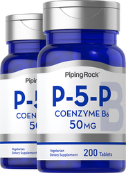 P-5-P (Pyridoxal 5-Phosphate) Coenzymated Vitamin B-6, 50 mg, 200 Tablets