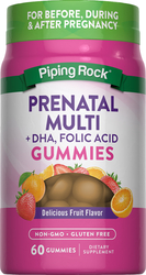 Prenatal Multivitamin + DHA, Folic Acid (Delicious Fruit), 60 Gummies