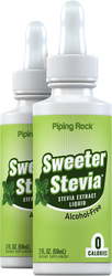 Sweeter Stevia Liquid 2 Dropper Bottles x 2 fl oz (59 ml)