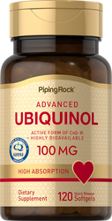 Piping Rock Ubiquinol 100mg 120 Softgels