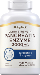Ultra Strength Pancreatin Enzyme, 3000 mg (per serving), 250 Coated Caplets