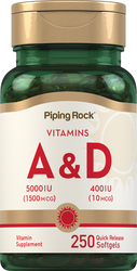 Vitamin A & D3   A-5000 IU D-400 IU 250 Softgels